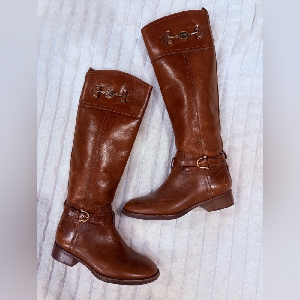 Tory Burch Leather Ridding Boots